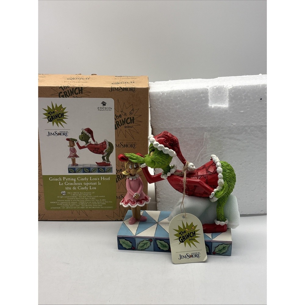 Jim Shore The Grinch "Grinch Pat Cindy Lou's Head" Figurine 6017061 NIB